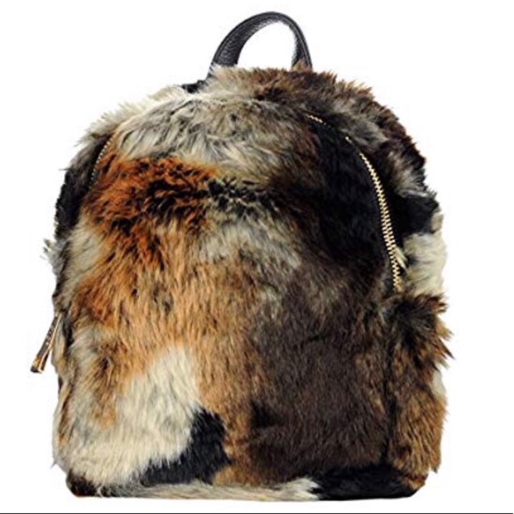NWT Mini Faux Fur Backpack